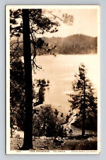 c1931 RPPC Postcard Scenic View Lake Arrowhead CA Posted Pine Trees picture