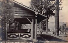 RPPC Lake Al Tahoe CA Whispering Pines Log Cabin LH Bannister Photo Postcard D48 picture