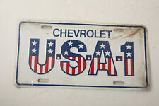 Chevrolet U-S-A-1 License Plate (E3L) Dealership (JSF6) Aluminum USA Flag Style picture