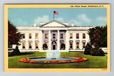 Washington D.C-Exterior Front View the White House, Vintage Postcard picture