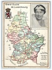 c1930's Belgique France Map SAR D Charlotte Sensor WW2 Soldier Mail Postcard picture