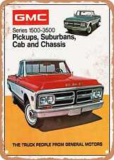METAL SIGN - 1972 GMC Pickup Models Vintage Ad picture