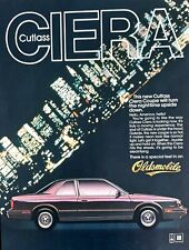 1986 OLDSMOBILE Cutlass Ciera Coupe New York At Night Photo Vintage PRINT AD picture
