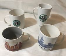 Lot Of 4 Starbucks Coffee Mugs, 14oz,16oz, 18oz, and 16oz-2001,2005,2007. picture