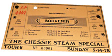 MAY 1978 CHESSIE SYSTEM STEAM SPECIAL SOUVENIR TICKET C picture
