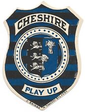 RARE J Briggs Shaped Rugby Shield Trade Card - Play Up Cheshire picture