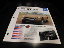 1973-1976 MGB GT V8 Spec Sheet Brochure Photo Poster 74 75 picture