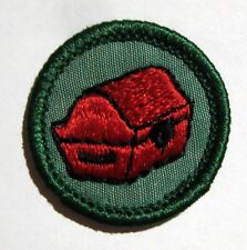 Girl Scout 1970-1974 Junior COLLECTOR BADGE Cedar Chest Patch Plastic Back NEW picture
