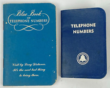 2 Vintage Southwestern Bell Telephone Blue Book Of Telephone Numbers Pocket Size picture