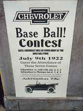 1922 CHEVROLET BASEBALL CONTEST Coffeyville VS Independence KANSAS picture