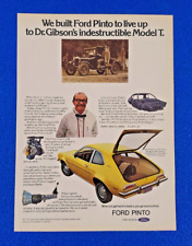 1973 FORD PINTO RUNABOUT ORIGINAL COLOR PRINT AD SHIPS FREE (LOT MK82 YELLOW) picture