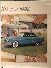 1952 Packard Blue Vintage Automobile Car 2 Page Ad Dorothy Draper picture