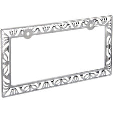 Bell Automotive 22-1-46455-8 Universal Chrome Die-Cut Design License Plate Frame picture