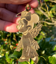 Vintage Disney Christmas Ornament Angel Minnie Mouse 24kt Gold Plt USA Pre-Owned picture