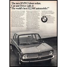 1968 BMW 1600 2 Door Sedan Vintage Print Ad Kidney Grill Front End Wall Art picture