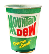 MOUNTAIN DEW Soda NOS Unused New Old Stock Wax Sample Drinking Cup MT. DEW picture