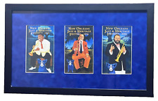 1995-1996-2000 New Orleans Jazz Heritage Festival Postcards 4x6 - Framed picture