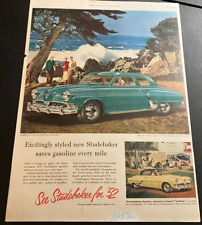 1952 Studebaker State Commander V-8 - Vintage Original Color Print Ad Wall Art picture
