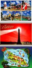 3~4X6 Postcards  Oranjestad, Aruba STREET SCENES~VIEWS & LIGHT HOUSE & MAP CARD picture