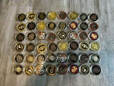 U.S. Military Issued Commemorative Coins. Lot Of 48 Coins. picture