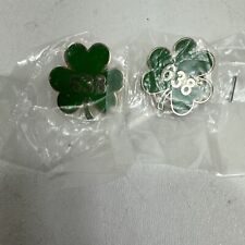 2X New York Steamfitters Local Union 638 Pin Button Shamrock Clover Green Award picture