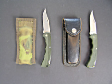 Pair of Buck 422 Bucklite Knives - 1987 and a Vintage 1-Dot Knife picture