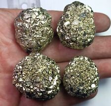 4 PCs Golden Pyrite After Marcasite Clusters /good Flowers termination/Colours  picture