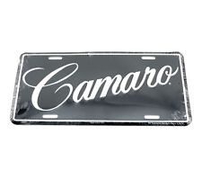 Chevrolet Chevy Camaro Script Licensed Aluminum Metal License Plate Sign Tag  picture