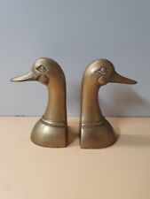 Vintage Pair Of Solid Brass Duck Head For Books picture