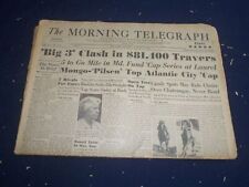 1963 AUGUST 17 THE MORNING TELEGRAPH - BIG 3 CLASH IN $81,400 TRAVERS - NP 5551 picture