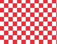 9in x 7in Red Checkered Vinyl Sheet Sticker Checkerboard Decal picture