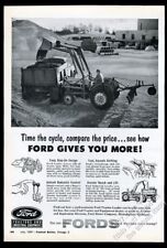 1957 Ford tractor loader photo vintage trade print ad picture