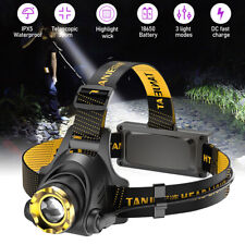 25000LM LED HEADLAMP Rechargeable Headlight Zoomable Head Torch Lamp Flashlight picture