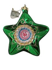 Rare KREBS For AMC Sample Green Star Indent Reflector Christmas Ornament - 2003 picture