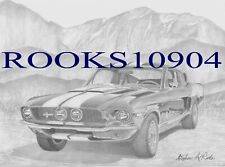 1967 Shelby Gt-500 CLASSIC CAR ART PRINT picture