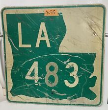 Authentic Retired Road Sign  Louisiana Route 483  Lower 48 Lot 4-95 picture