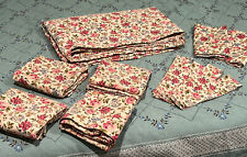 Handmade Floral Full Bedspread Coverlet, 4 Curtain Panels, 2 Valances & 4 Ties picture