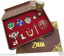 The Legend of Zelda Link Hylian Sword Keychain Necklace 10pcs Collection Set picture