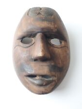 Old Wooden Mask Mysterious Hand Carved Vintage Tribal Mask  picture