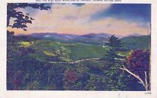 VINTAGE POSTCARD THE BLUE RIDGE MOUNTAINS OF VIRGINIA SHOWING SKYLINE DRIVE 1941 picture