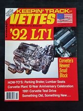 Keepin Track of Vettes Magazine October 1991 1992 LT-1 Corvette 1960 Resotration picture