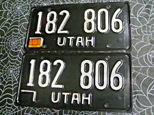 1968-1972 Rare Utah Truck License Plate Pair Pristine NOS Ford Dodge Chevy picture