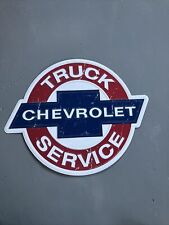 Chevrolet Chevy Truck Service Embossed Metal Sign Vintage Garage Gmc GM picture