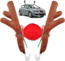 Car Reindeer Antlers & Nose Christmas Costume Auto Decoration, Rudolph Reindeer  picture