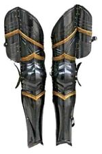 Pair Of Leg Set Armor Greaves Fully Wearable Gothic Dark Medieval Knight Steel picture
