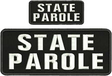 State Parole Embroidery Patches 4 X 10 and 2x5hook on back Wihte Letters picture
