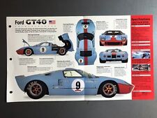 1964 - 1968 Ford GT40 Coupe Poster, Spec Sheet, Folder, Brochure - Awesome L@@K picture