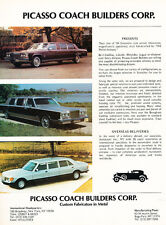 1984 Cadillac Limousine Mercedes SEL -  Classic Vintage Advertisement Car Ad J15 picture