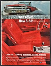 1962 MERCURY Monterey S-55 Red Convertible w/ nice interior view AD picture