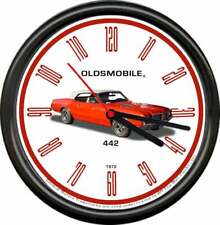 Licensed 1972 Oldsmobile Cutlass 442 Muscle Car General Motors Sign Wall Clock picture